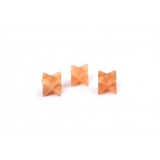 Star Pyramid in Orange Jade - set of -  3