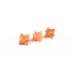 Star Pyramid in Orange Jade - set of -  3