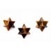 Star Pyramid in Tiger Eye Set of - 3 - 20 - gms