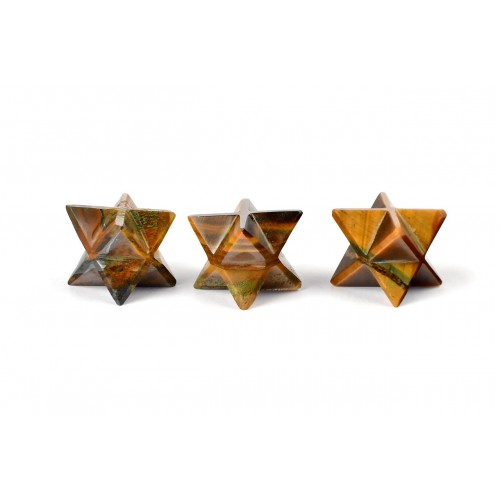 Star Pyramid in Tiger Eye Set of - 3 - 20 - gms - i