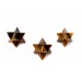 Star Pyramid in Tiger Eye Set of - 3 - 21 - gms