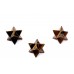 Star Pyramid in Tiger Eye Set of - 3 - 23 - gms