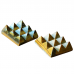 Tiger Eye 9 Pyramid Grid - set - of - 2