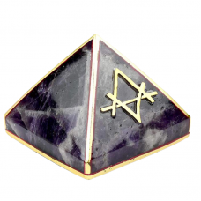 Vastu Pyramid for Divine Grace in Natural Amethyst Pyramid Gemstone