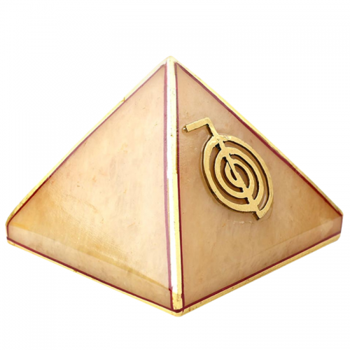 Vastu Pyramid for Power in Natural Yellow Jade Gemstone