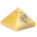 Vastu Pyramid for Power in Natural Yellow Jade Gemstone
