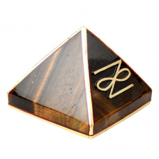 Vastu Pyramid for Protection in Natural Tiger Eye Gemstone