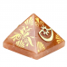 Vastu Pyramid for Self Confidence in Natural Orange Jade Gemstone