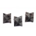 Vastu Star Pyramid in Natural Blue Jade Gemstone - Set of 3